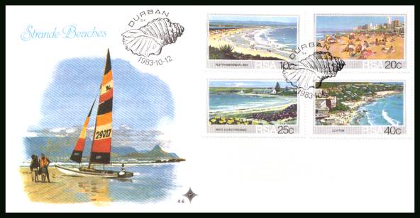 Tourism - Beaches<br/>on an official unaddressed First Day Cover
<br/>Cover number:4.6