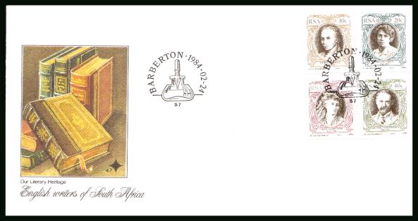 South African English Authors<br/>on an official unaddressed First Day Cover
<br/>Cover number:4.7