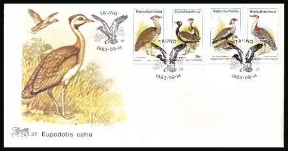 Birds of the Veld<br/>on an official unaddressed First Day Cover