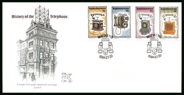 History of the Telephone - 4th Series<br/>on an official unaddressed First Day Cover