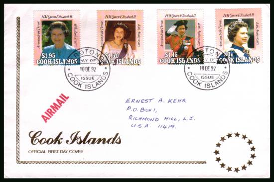 40th Avviversary of The Queen's Accession<br/>on an illustrated official hand addressed First Day Cover 

