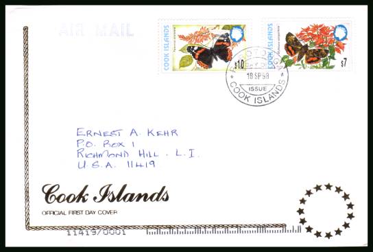 Part of the Butterflies definitive set<br/>on an illustrated official hand addressed First Day Cover 

