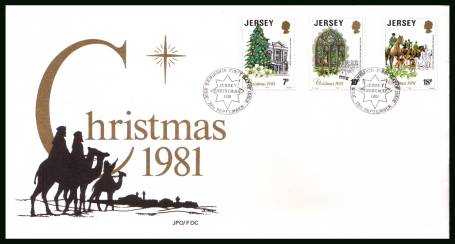 Christmas<br/>on an official unaddressed illustrated First Day Cover