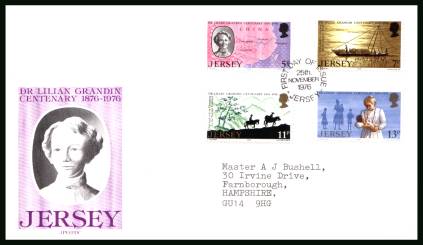 Birth Centenary of Dr Lillian Grandin<br/>on an official neatly typed addressed illustrated First Day Cover 
