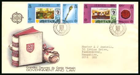 EUROPA - Great Works of Human Genius<br/>on an official neatly typed addressed illustrated First Day Cover 

