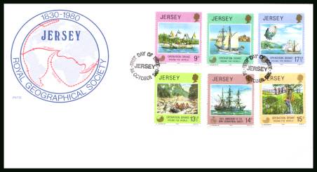 Operation Drake & Royal Geographical Society
<br/>on an official unaddressed illustrated First Day Cover 

