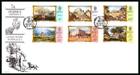 Jersey Artists - 5th Series<br/>on an official unaddressed illustrated First Day Cover 

