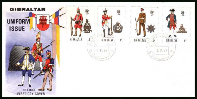 Military Uniforms - 1st Series<br/>on an unaddressed illustrated official First Day Cover