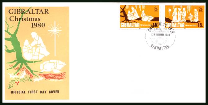 Christmas<br>on an official unaddressed First Day Cover