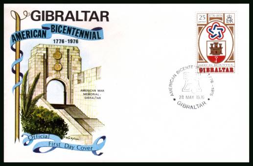 Bicentenary of American Revolution
<br>on an official unaddressed First Day Cover