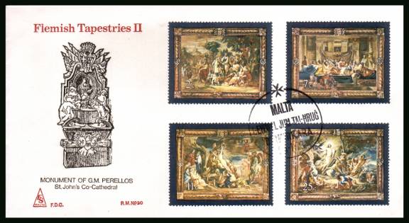 Flemish Tapestries - 2nd Series<br/>on a hand addessed illustrated  First Day Cover