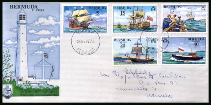 Piloting - Sailing ships
<br/>on a hand addessed illustrated  First Day Cover