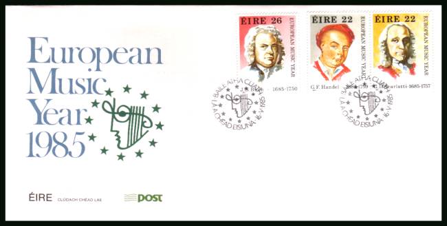 European Music Year  - Composers set of three<br/>on an unaddressed official First Day Cover

