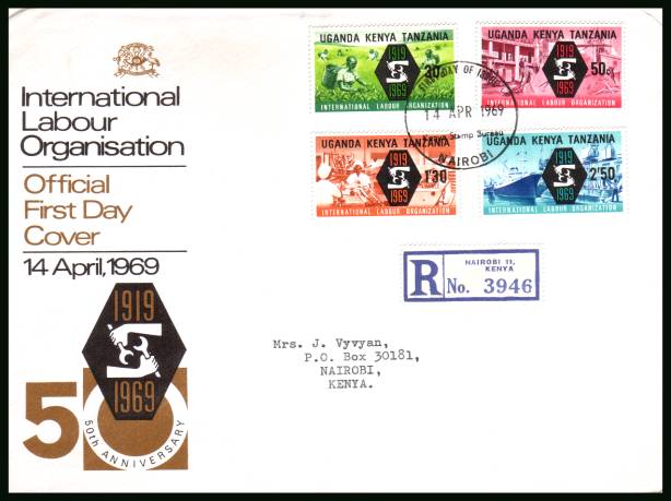 International Labour Organisation
<br/>on a neatly typed addressed REGISTERED First Day Cover