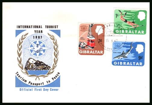International Tourist Year<br/>on an unaddressed official First Day Cover
