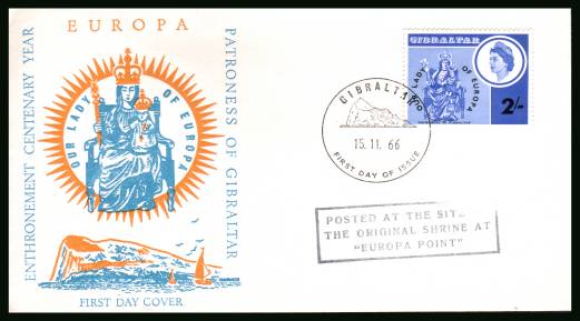 ''Our Lady of Europe'' single
<br/>on an unaddressed First Day Cover