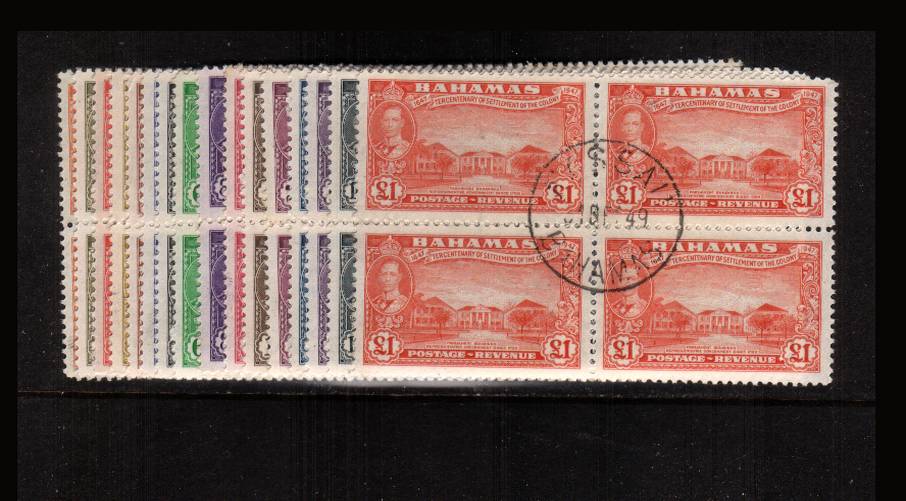 Tercentenary of Settlement of Island of Eleuthera<br/>
The complete set of sixteen in superb fine used blocks of four each cancelled with a matching central CDS. Lovely!

<br/><b>QBQ</b>