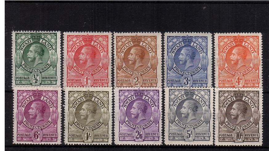 The George 5th set of ten superb unmounted mint. A seldom seen set unmounted mint.<br/><b>QEQ</b>