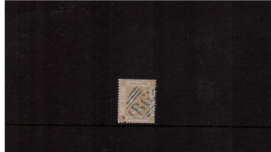 8c Yellow-Buff - No Watermark<br/>
A good used stamp with minor faults. SG Cat �
<br/><b>HK22</b>