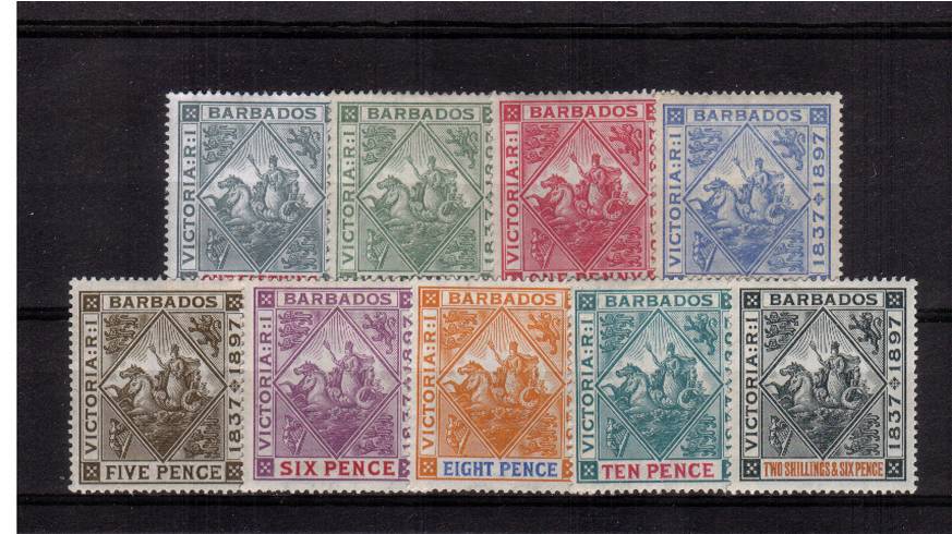 Diamond Jubilee set of nine superb very lightly mounted mint. <br/>A lovely bright and fresh set in way above average condition.
<br/><b>QFQ</b>