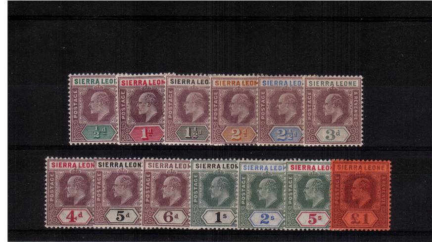 The first Edward 7th set of thirteen superb very, very lightly mounted. <br/>Exceptional condition, bright and fresh.
<br/><b>QLQ</b>