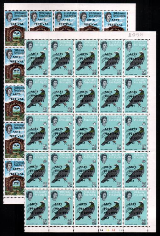 Arts Festival set of two in complete sheets of fifty superb unmounted mint.<br/>Note: sheets are folded in half for scaning purposes.