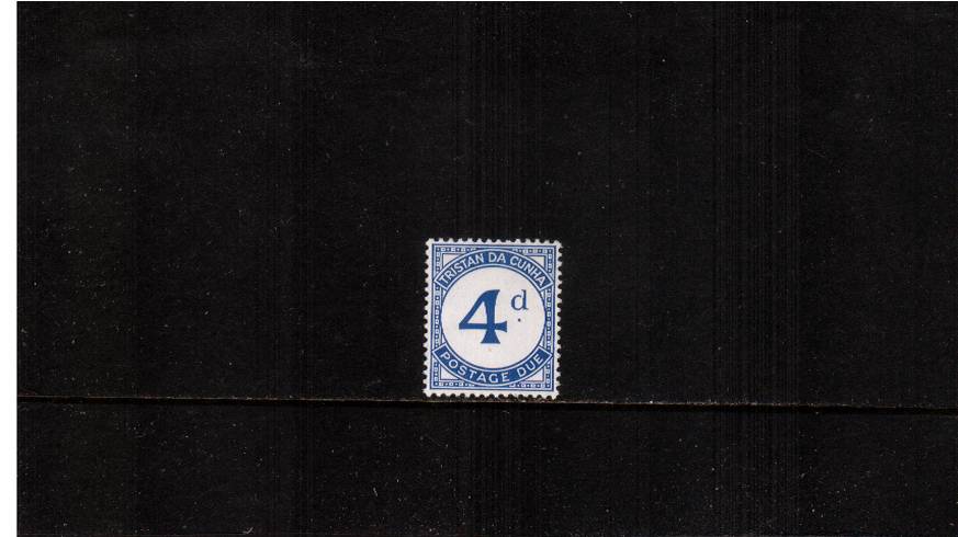 4d Untramarine POSTAGE DUE superb unmounted mint<br/>Showing the SG illustrated variety BROKEN ''d''<br/>SG Cat 60.00