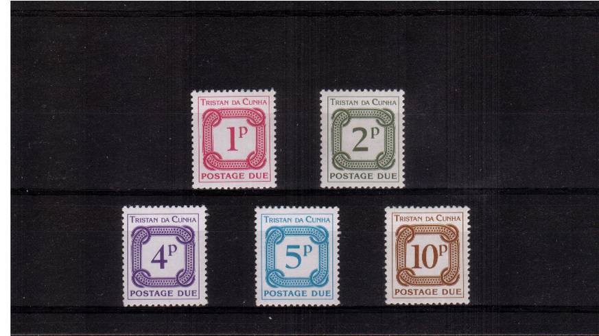 Complete POSTAGE DUE set of five<br/>
Superb unmounted mint.