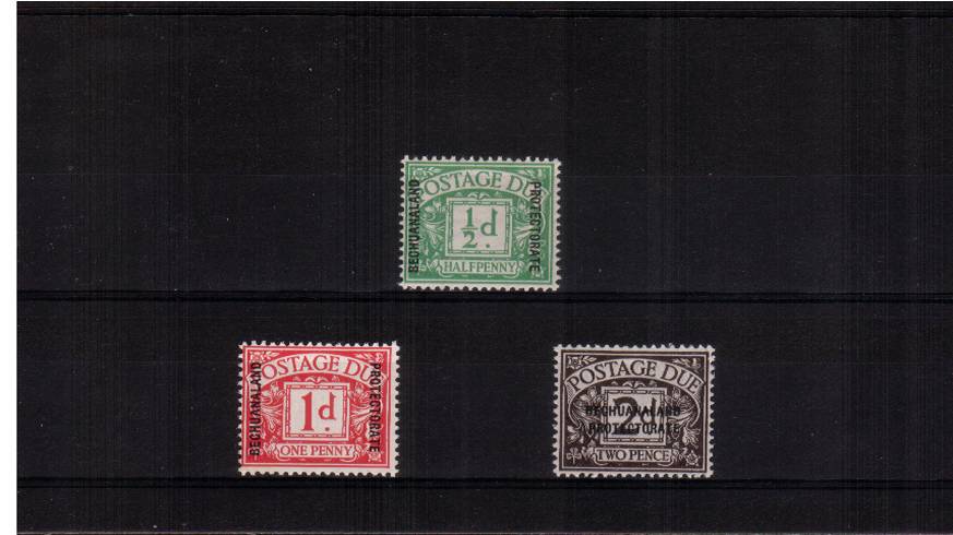 The first POSTAGE DUE set of three superb unmounted mint. Scarce set unmounted.
<br><b>QRQ</b>