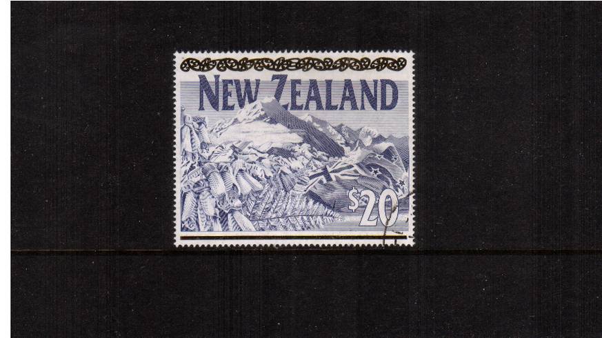 $20 High Value single showing SLANIA imprint on margin superb fine used.
<br/><b>QSQ</b>