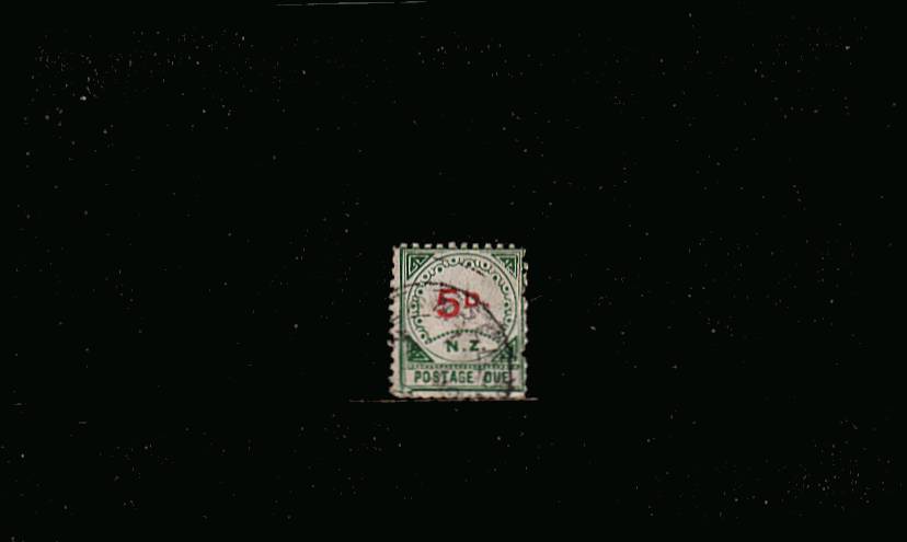 5d Carmine and Green - Small ''D''
A fine used stamps cancelled with a light CDS. SG Cat 50
<br/><b>QSQ</b>