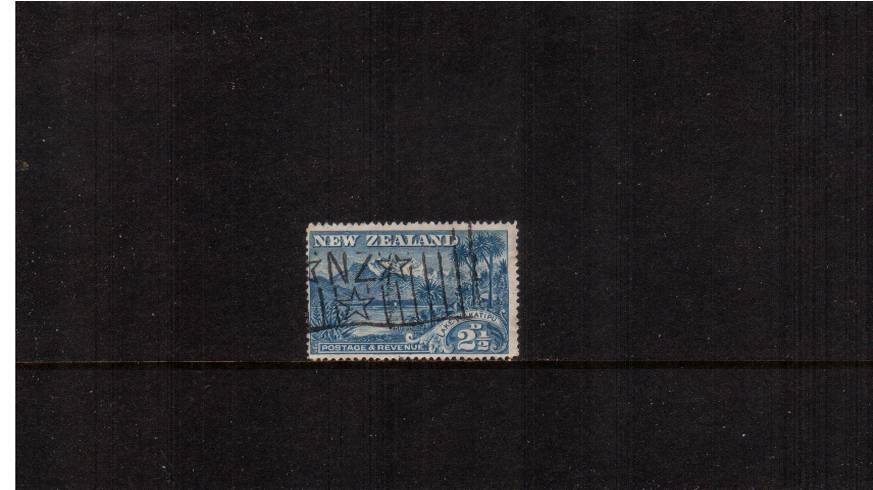 2d Sky-Blue - Inscribed WAKATIPU<br/>
from the No Watermark Pictorials Set - Perforation 12-16<br/>
A superb fine used single cancelled with a NZ Flag cancel
<br/><b>QSQ</b>