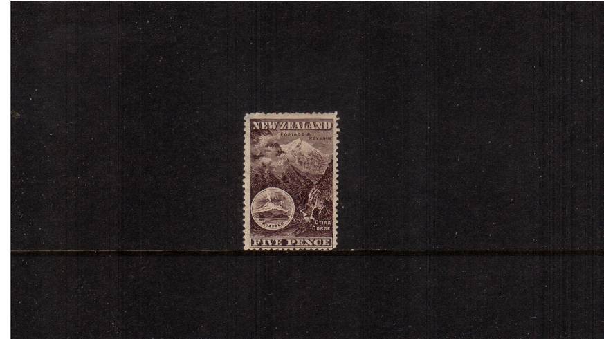 5d Sepia<br/>
from the No Watermark Pictorials Set - Perforation 12-16<br/>
A fine lightly mounted mint single with a rich colour.
<br/><b>QSQ</b>