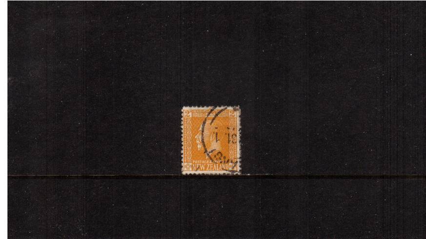2d Yellow - George 5th Head - Perf 14x14<br/>
A superb fine used stamp cancelled with a light CDS. SG Cat 32

<br/><b>QSQ</b>
