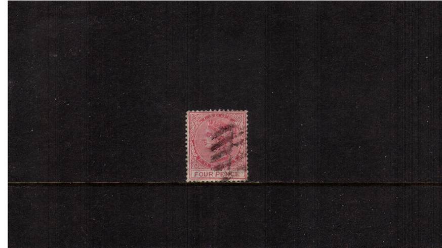 4d Carmine - Perforation 14<br/>
A good fine used single.