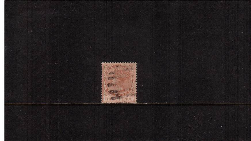 3d Chestnut - Perforation 14<br/>
A fine lightly used single. SG Cat 8.50