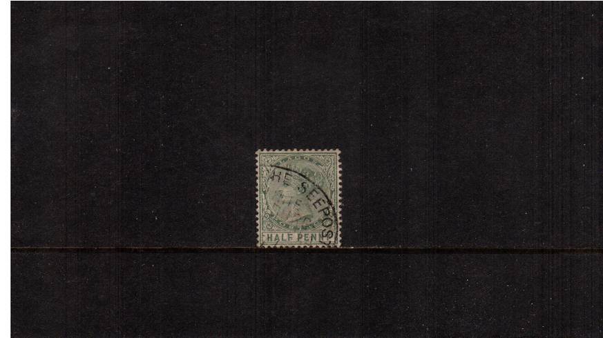 d Dull Green<br/>
A fine used single with feint crease cancelled with a German SEEPOST cancel.