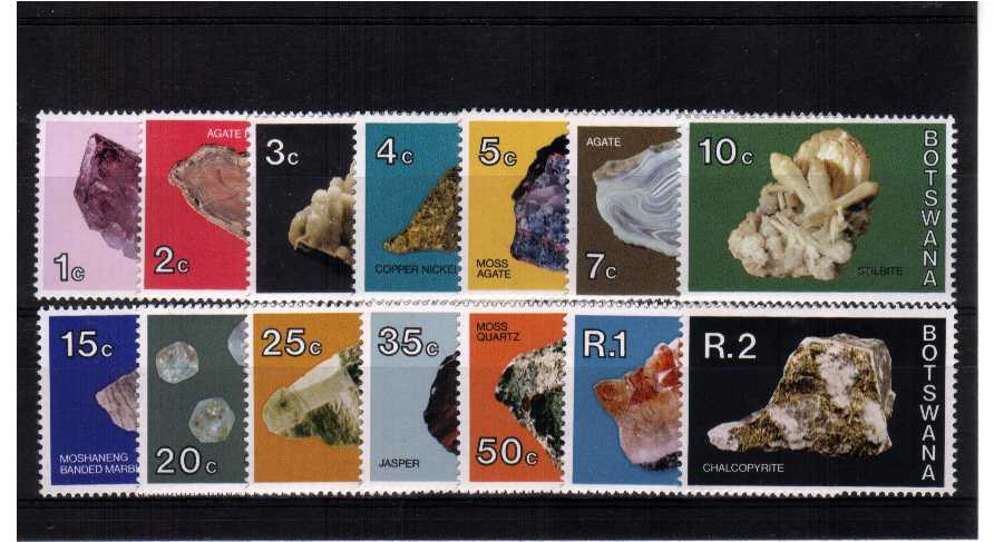 Minerals - superb unmounted mint set of fourteen