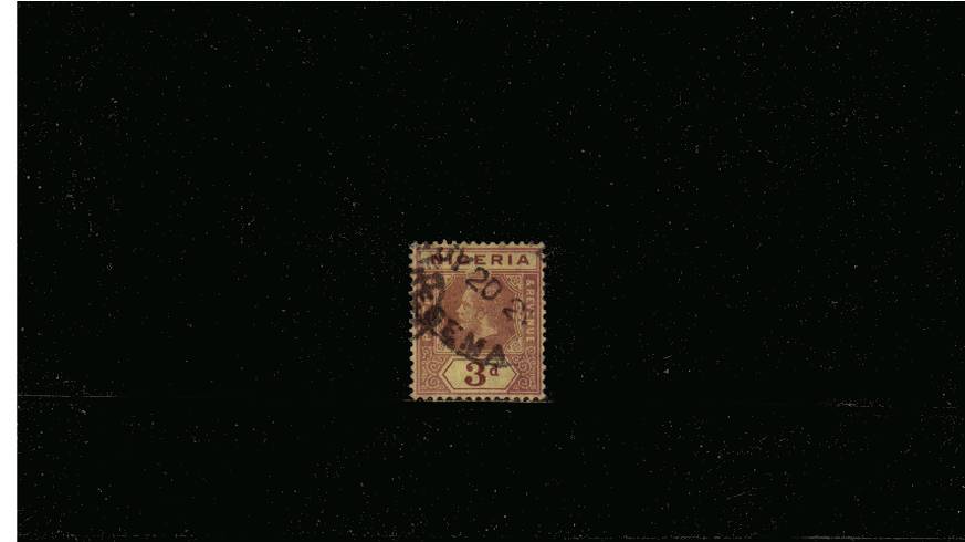 3d Purple on Orange-Buff<br/>
A good used single. SG Cat 22