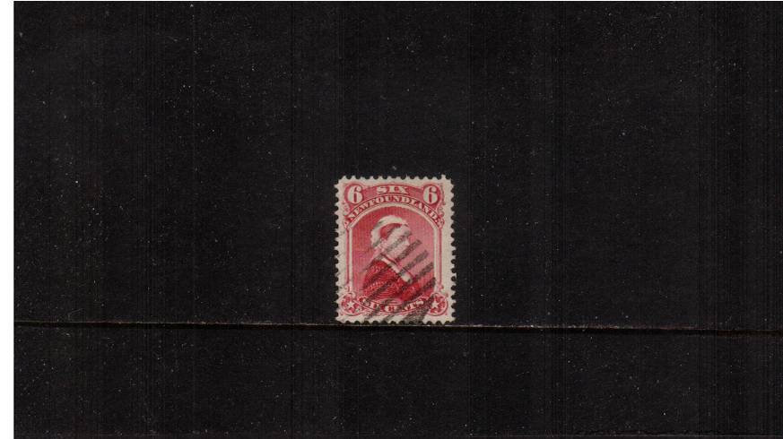 Queen Victoria - 6c Rose<br/>
A superb fine used bright and fresh single with excellent perforations, colour and centering. Lovely. SG Cat 30
<br/><b>QVQ</b>