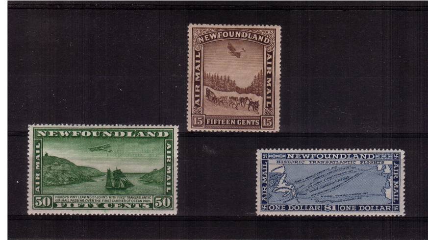 The 1931 Air set of three with NO WATERMARK superb lightly mounted mint. SG Cat 85 
<br/><b>QYQ</b>