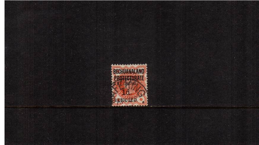 1d on 絛 Vermilion<br/>
A superb fine used stamp cancelled with poart of a MAFEKING - CGH circular date stamp. Superb!<br/>SG Cat �  

<br/><b>UAU</b>