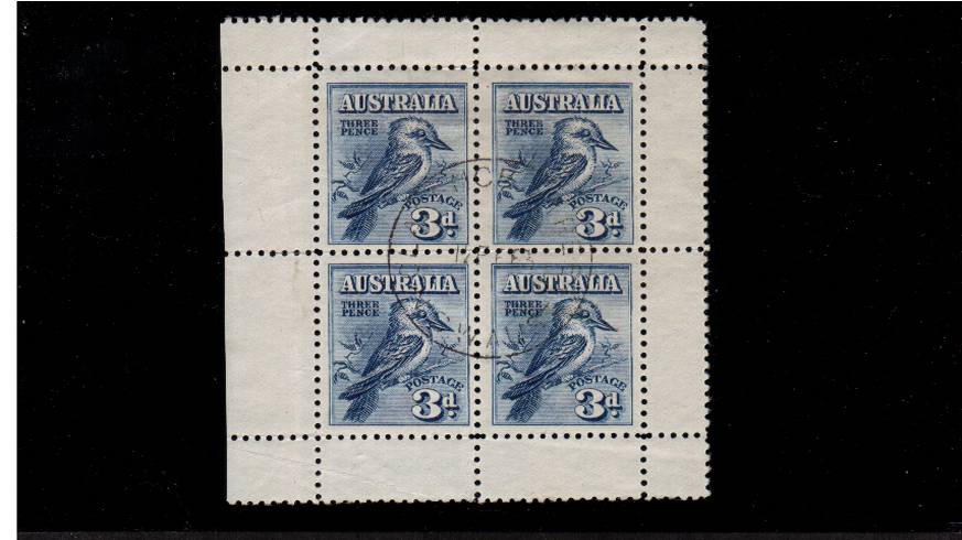 The famous 3d Blue Kookaburra minisheet<br/>A superb fine used minisheet cancelled with a light central CDS. SG Cat 200

<br/><b>UBU</b>