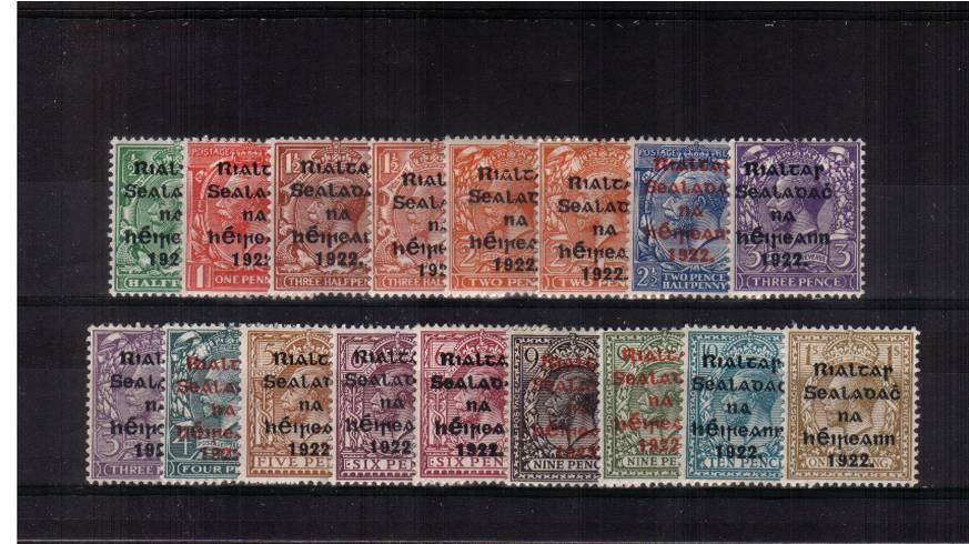 The overprinted set of fourteen with the bonus of the three SG listed shades of the 1d, 3d and 6d all superb unmounted mint.  Difficult group.
<br/><b>UDX</b>