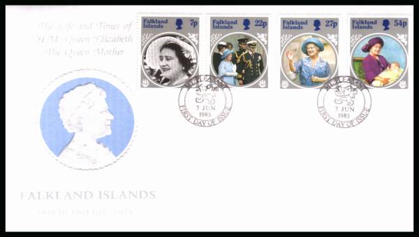 Life and Times of Queen Elizabeth set of four
<br/>on an MT PLEASANT cancel unaddressed official full colour First Day Cover