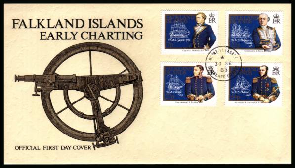 Early Charting - Cartographers<br/>
on an MOUNT PLEASANT steel CDS cancel unaddressed official full colour First Day Cover
