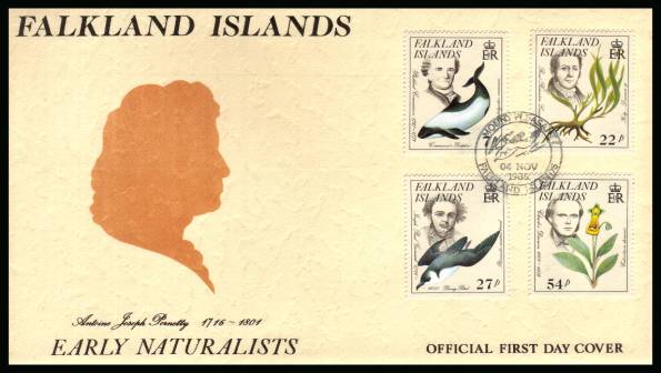 Early Naturalists set of four<br/>on a MOUNT PLEASANT  handstamp  unaddressed official full colour First Day Cover