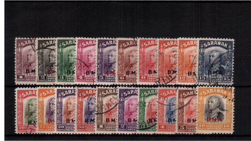 The ''BMA'' overprinted set of twenty all superb fine used. A seldom seen ''gem'' set!
<br/><b>UEU</b>