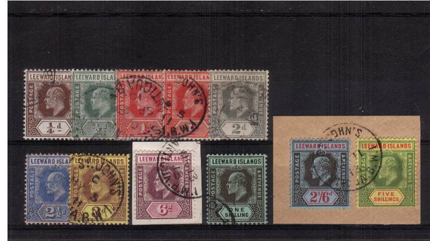 The Edward 7th complete set of ten with a bonus of a 1d Rose-Carmine all superb fine used each with a CDS cancel. A lovely set!
<br/><b>UEU</b>
