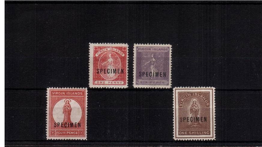 The ''SPECIMEN'' set of four superb very fresh mint. A truly exceptional set the is bright and fresh. Pretty! SG Cat 300
<br/><b>UEU</b>